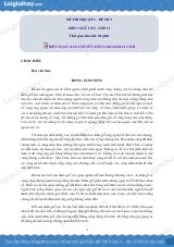 Đề thi học kì 2 Văn 11 Cánh diều - Đề số 9